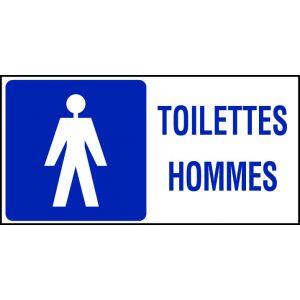 Panneau Toilettes Hommes - Rigide 960x480mm - 4000176