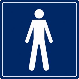 Plaquette de porte Toilettes hommes - Plexiglas couleur 90x90mm - 4033945