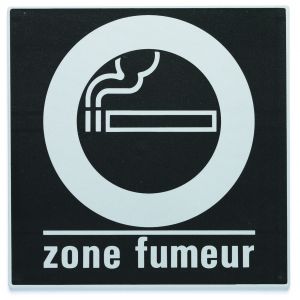 Plaque de porte Zone fumeur - Europe design 200x200mm - 4280189