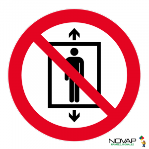 Panneau Ne pas utiliser cet ascenseur pour des personnes - Novap