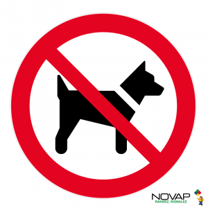 Panneau Interdit aux chiens - Novap