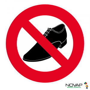 Panneau Interdit aux chaussures de ville - Novap