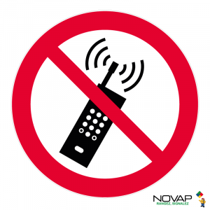 Panneau Interdit aux téléphones mobiles - Novap