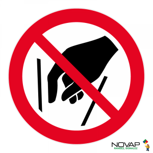 Panneau Ne pas mettre les mains - Novap