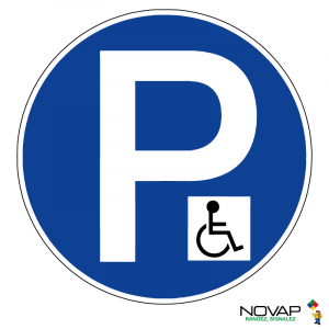 Panneau Parking réservé handicapés - Novap