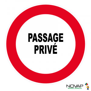 Panneau Passage privé - Novap