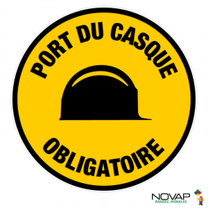 Panneau Port du casque obligatoire - Novap