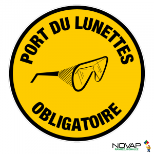 Panneau Port de lunettes obligatoire - Novap