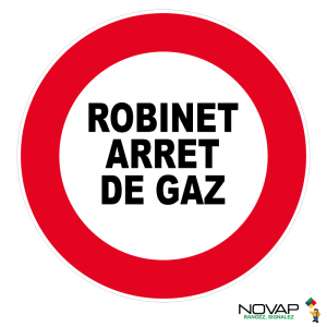 Panneau Robinet d'arrêt de gaz - Novap