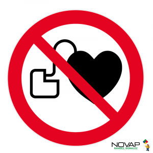 Panneau Entrée interdite aux porteurs d'un stimulateur cardiaque - Novap