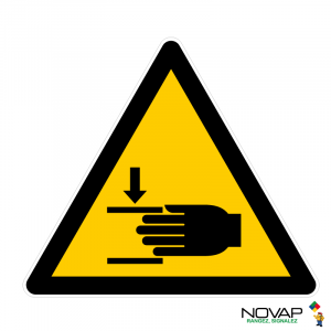 Panneau Danger écrasement des mains - Novap