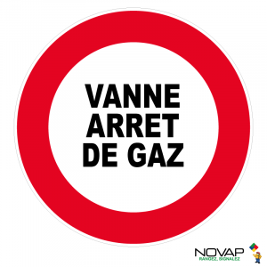 Panneau Vanne arrêt de gaz - Novap