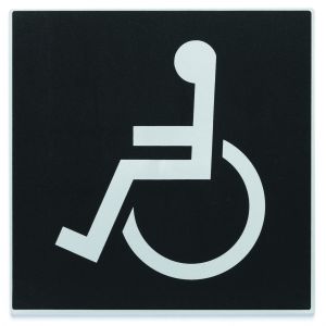 Plaque de porte Handicapés - Europe design 200x200mm - 4280127