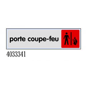 Plaquette de porte Porte coupe-feu - Plexiglas couleur 170x45mm - 4033341