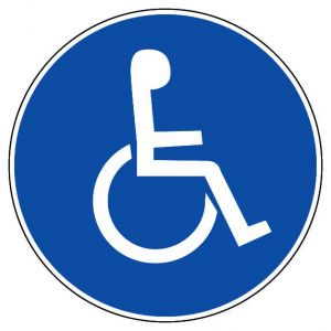 Panneau Handicapés (logo) - Rigide Ø300mm - 4060781