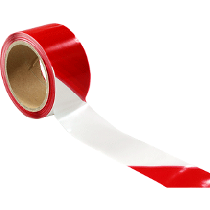 Ruban indéchirable 50mm x 100m rouge/blanc - Novap