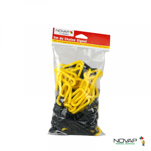 Sac de 5m de chaîne Signal - Jaune/Noir -Novap