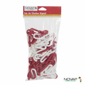 Sac de 5m de chaîne Signal - Rouge/Blanc-Novap