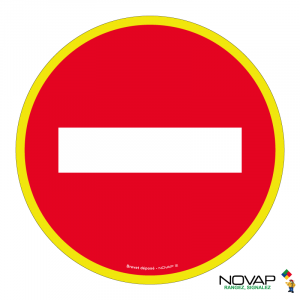 Panneau Sens interdit - haute visibilité - Novap