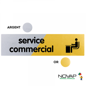 Plaquette Service commercial 170x45 - Argent & Or - NOVAP