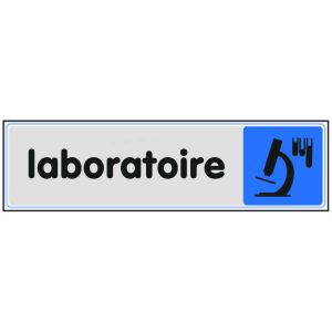Plaquette de porte Laboratoire - Plexiglas couleur 170x45mm - 4033198