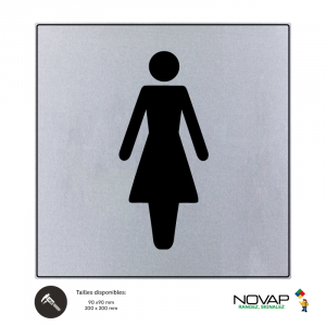 Plaquette toilettes femmes - ISO 7001 - NOVAP
