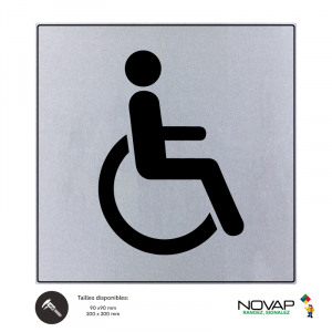 Plaquette Toilettes handicapés - ISO 7001 - NOVAP