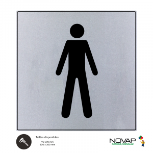 Plaquette toilettes hommes - ISO 7001 - NOVAP