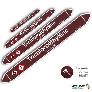 Marqueurs de tuyauterie - Trichloroéthylène - Novap