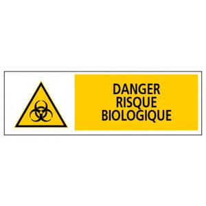 Panneau Danger risque biologique - Rigide 450x150mm - 4030791
