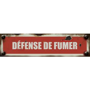 Plaquette vintage Défense de fumer - Rigide 170x45mm - 4019390