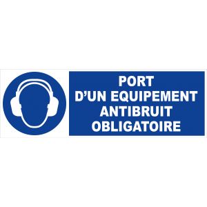 Panneau Port d'un équipement anti bruit obligatoire - Rigide 450x150mm - 4030630