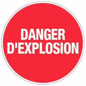 Panneau Danger d'explosion - Rigide Ø300mm - 4061139