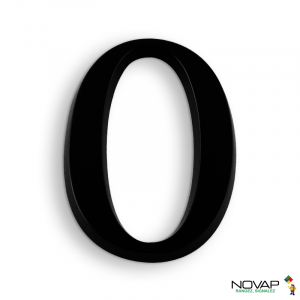 Chiffre 0 en relief autocollant - Novap
