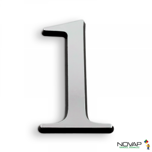 Chiffre 1 en relief autocollant - Argent