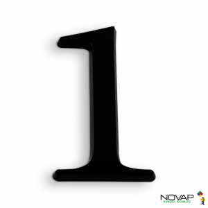 Chiffre 1 en relief autocollant - Noir