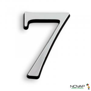 Chiffre 7 en relief autocollant - Argent