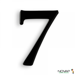 Chiffre 7 en relief autocollant - Noir