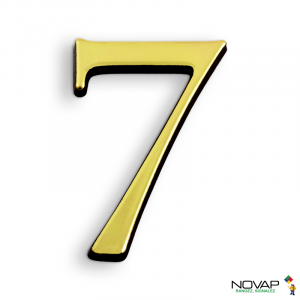 Chiffre 7 en relief autocollant - Or