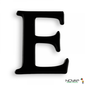 Lettre E en relief autocollant - Noire