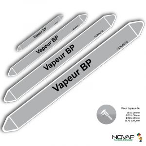 Marqueurs de tuyauterie - Vapeur BP - Novap