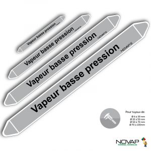Marqueurs de tuyauterie - Vapeur Basse Pression - Novap