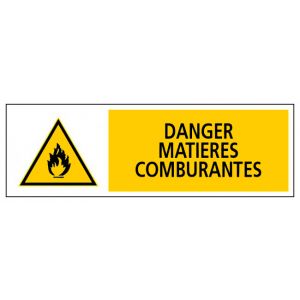 Panneau Danger matières comburantes - Rigide 450x150mm - 4030777
