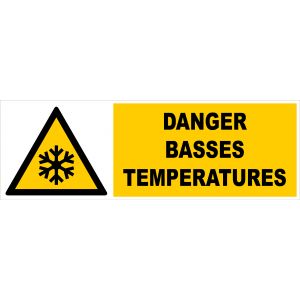 Panneau Danger basse température - Rigide 450x150mm - 4030814