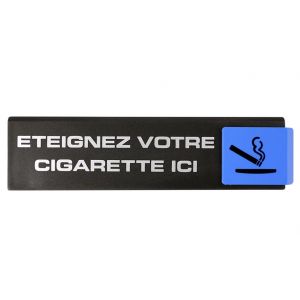 Plaquette de porte Eteignez votre cigarette ici - Europe design 175x45mm - 4260365