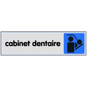 Plaquette de porte Cabinet dentaire - Plexiglas couleur 170x45mm - 4032658