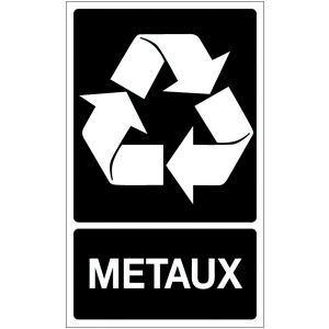 Panneau Recyclage dechets métaux - Rigide 330x200mm - 4161037