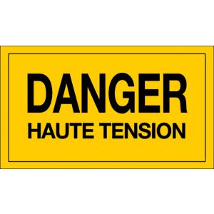 Panneau Danger haute tension - Rigide 330x200mm - 4161396