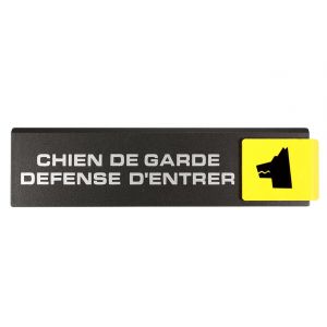 Plaquette de porte Défense d'entrer chien de garde - Europe design 175x45mm - 4260976