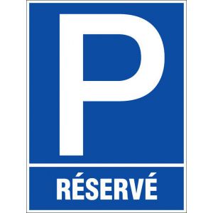 Panneau Parking réservé - Rigide 330x400mm - 4181011